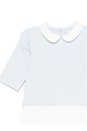 tutina in cotone azzurro FENDI KIDS | BUK1468RAF19J4
